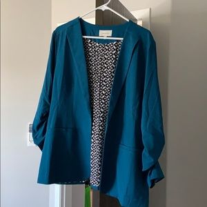 Skies are blue Raja ruched blazer teal